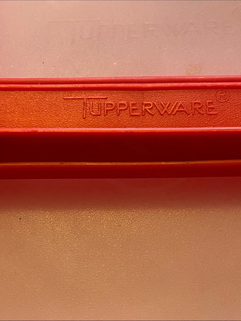 VTG, TUPPERWARE Made In USA Red Plastic Food Storage Container with Snap Handlet